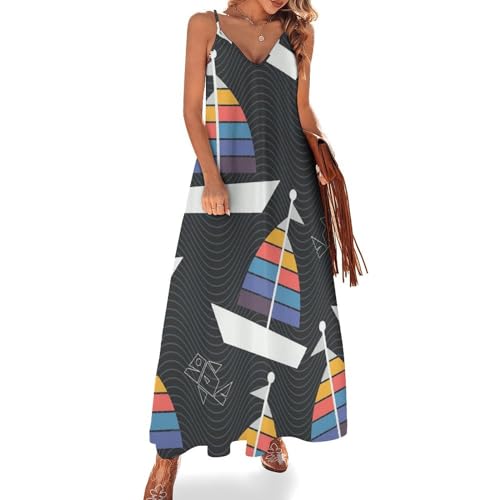 Robe de plage maxi col V pour des vacances décontractées au soleil