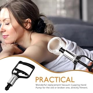 DEARMAMY 2 pièces Pompe à Ventouses Manuelle Chinoise Portable Accessoire de Massage par Aspiration Outil de Thérapie Corps Réutilisable et Remplacement Pratique pour Ventouses