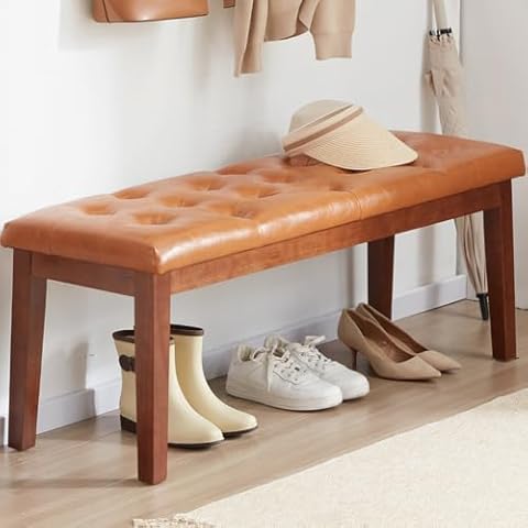 MILCIL Ottoman Bench with Padded Seat Cover