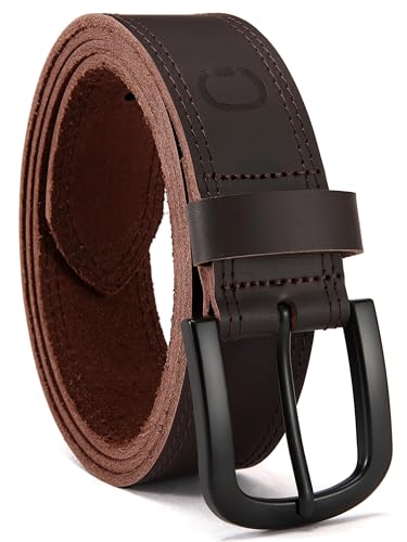 CHAOREN Leather Belts for Men, Mens Belts Casual，Everyday Full Grain Leather Belts for Jeans