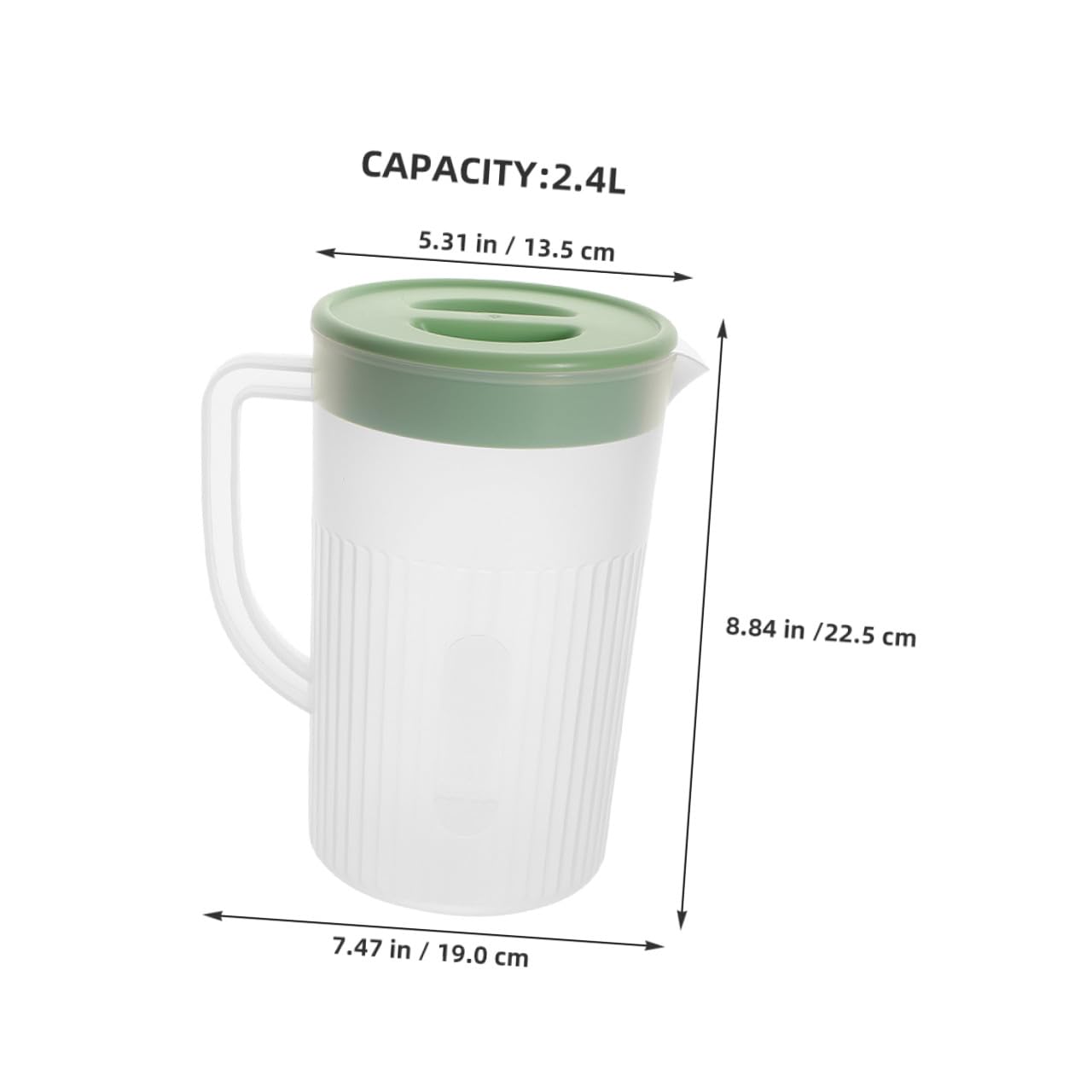 Jarra de Agua para Nevera 24 L con Tapa Resistente al Calor Grande Color Verde Matcha Recipiente para Bebidas Frías y Calientes Adecuado para Cocina y Uso Diario