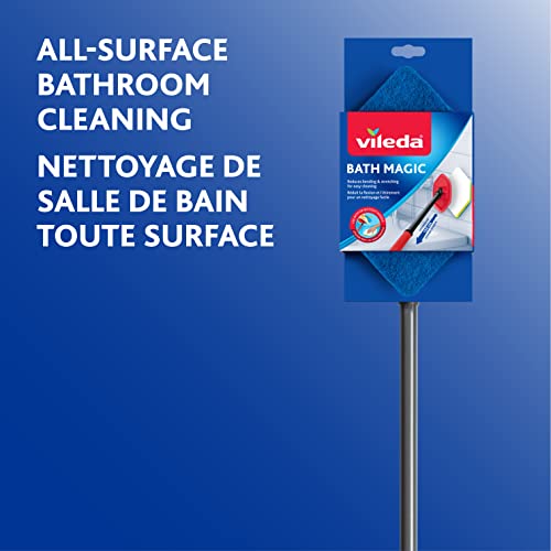 Vileda Bath Magic Mop with 1 Extra Refill and 1 Microfibre Bathroom Cloth