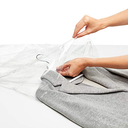 Rayen Moth Proof Cabinet Cover Pack of 6 Transparent Bags for Storing Clothes Anti-Dust, Polyethylene, 65 x 100 cm, 3 and 65 x 150 cm - Image 3