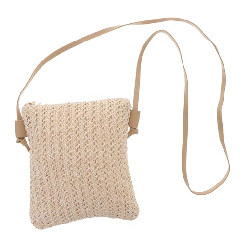 Holibanna Rattan Crossbody Bag Straw Shoulder Purse Mini Beach Handbag for Women Vacation Summer Lightweight Raffia Pouch
