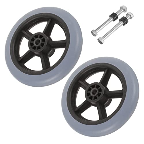 Holibanna Replacement Wheels for Wheelchairs Front Wheel Walker Parts 5 Inch Pvc Metal Quiet Easy to Install