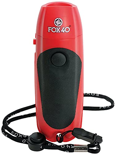 Silbato Electrónico Fox 40 3 Tonos con Lanyard Rojo miniatura 1