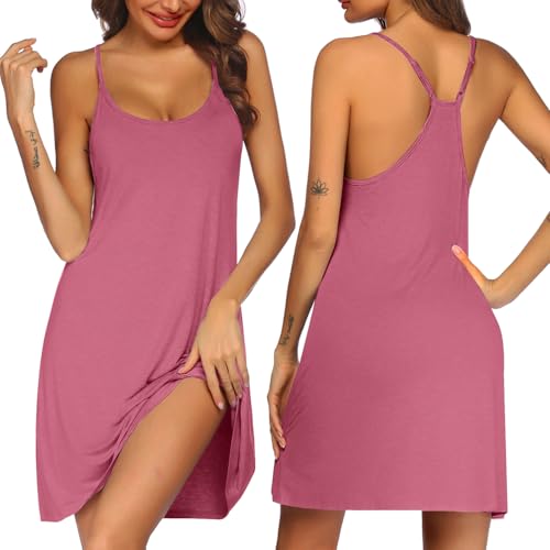 Image of Ekouaer Women's Racerback Sleeveless Nightgown