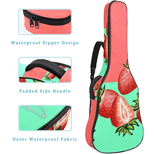 Housse imperméable pour guitare acoustique avec double bandoulière et poche Fruit Strawberry, Multicolore 01., 42.9×16… - Les Beatles, Paul McCartney, John Lennon, RIngo Starr, George Harrison Housse imperméable pour guitare acoustique avec double bandoulière et poche Fruit Strawberry, Multicolore 01., 42.9x16… – Image 5