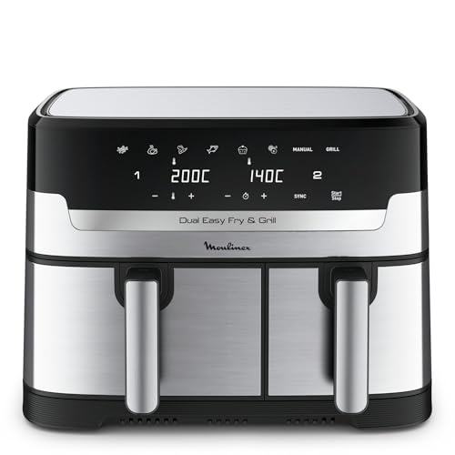 Moulinex EZ905D20 - Freidora sin aceite, 8,3 l, 2450 W, acero ino...