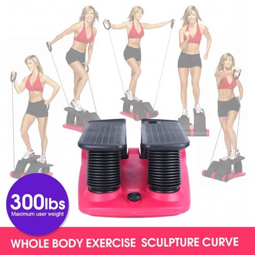 Air Stepper Climber - Máquina de ejercicio portátil con bandas ajustables de fitness, 5 niveles de intensidad para entrenamiento cardiovascular