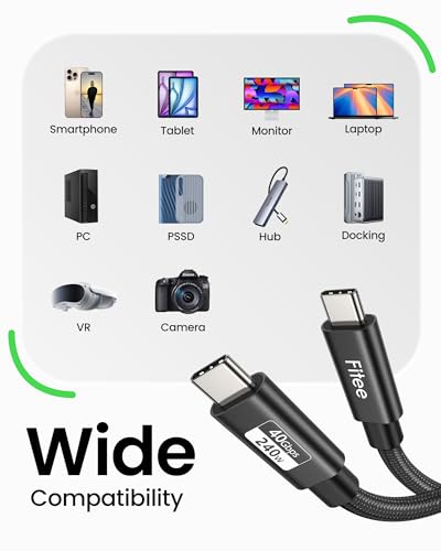 Image of Fitee 2Pack 10FT USB4 Cable for Thunderbolt 4 Cable