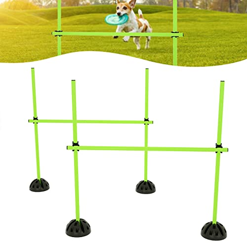 YARDIN Multifunktionales Hürdenset Sprungstange Agility Hürden Slalomstangen Fussball Trainingsstangen für konditionelles Training, Sprungkraft, Dribbling und Beweglichkeit- Grün