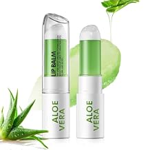 2 Pcs Aloe Vera Lip Balm,Long Lasting Hydrating Fast-Acting Nourishment, Non-Greasy Formula, Ideal for Chapped, Dry, Cracked or Damaged Lips, Restore Moisture & Softness to Dry Lips