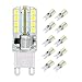 Price comparison product image G9 LED Bulbs, WXY 5W 32 x 2835 SMD LED Lamps, Equivalent to 40W Halogen Bulbs, Cool White 6000K, 400LM, AC220-240V, 360° Beam Angle, No Flicker & Non Dimmable - 10 Pack