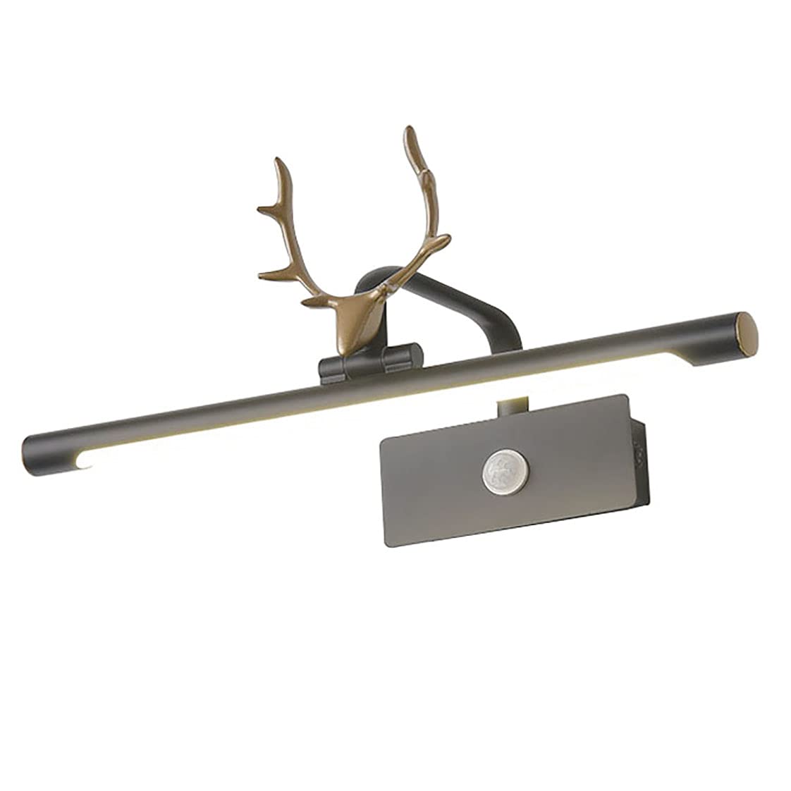 Luz espejo baño, luz espejo LED con sensor movimiento, luz pared gabinete tocador cromada iluminada, IP44 impermeable fácil instalación para maquillaje imagen tocador lavado