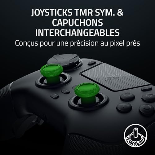 Razer Raiju V3 Pro Manette sans fil pour e sport pour PlayStation 5 et PC 4 boutons amovibles & 2 bumpers à prise en griffe Sticks analogiques TMR Pro HyperTrigger | - vue 4