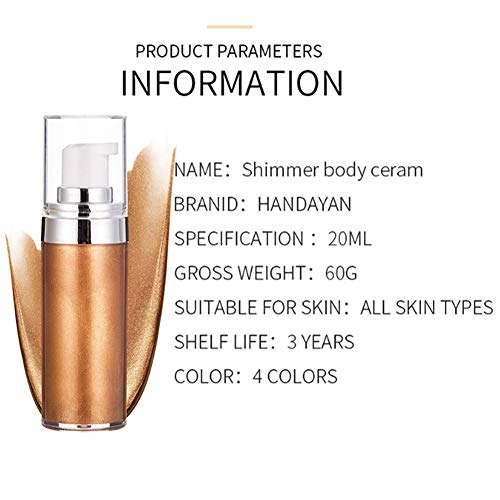 Highlighter crème, gezichtscontour vloeibaar make-up gezicht lichaam glans bronzer cosmetica glanzende verlichting (3#) - Image 3