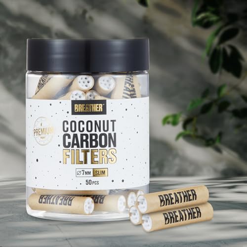 Breather 50 Pcs Slim Charcoal Filters
