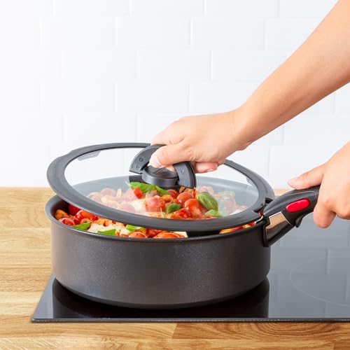 Tefal Ingenio Glasdeckel 3-tlg. Set 16/18/20 cm mit Klappgriffen, kompatibel mit Ingenio Topf und Pfannensets, stapelbar… – Ansicht 5