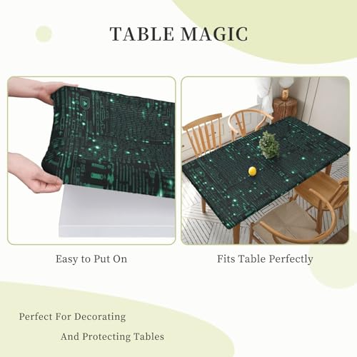 Nappe elastique rectangulaire Hacker 76x152 cm impermeable et ajustee pour table de pique-nique - 5