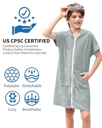 Image of BesserBay Boys Girls Swim Cover Up Terry Cloth Swimwear