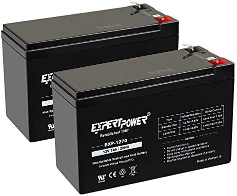 2 Pack ExpertPower 12V 7Ah AGM Rechargeable Battery