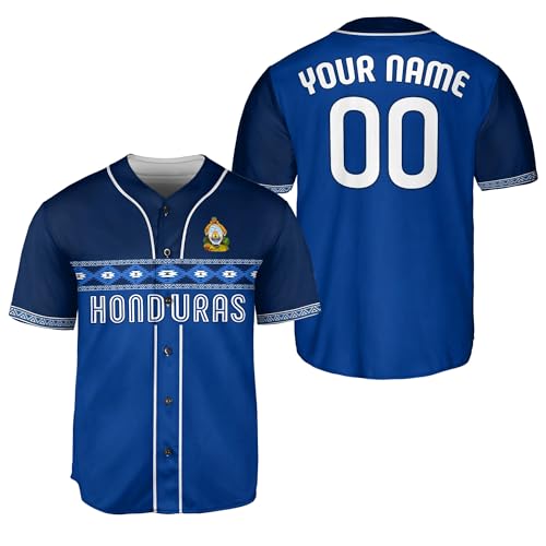 Jersey personalizado de béisbol Honduras para hombre, camiseta de béisbol Honduras miniatura 1