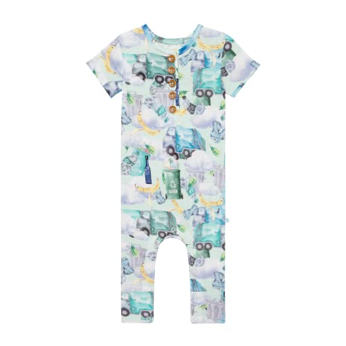 Image of Posh Peanut Baby Rompers Pajamas with Snap Closure - Sleepers Boy Clothes - Kids One Piece PJ - Soft Viscose from Bamboo