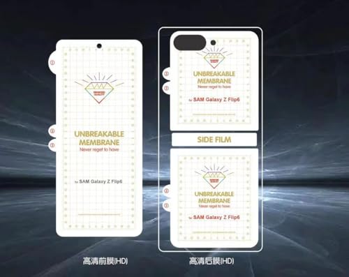 Image of TechTrendz Edge to Edge Screen Guard for Samsung Galaxy Z Flip 6 Unbreakable Membrane Diamond Quality Film Screen Protector (Front & Back) - Clear Screen Guard