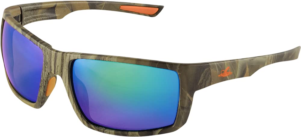 Bullhead Safety Eyewear Sawfish Glasses - Anti-Fog, Lightweight, Impact/Scratch Resistant, UV Blocking Sunglasses for Cycling, Fishing, Driving, Green