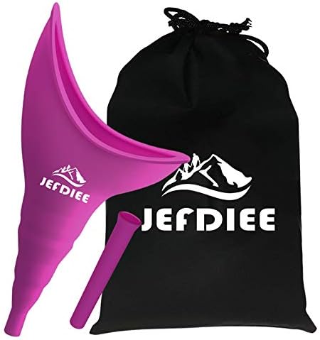 JefDiee Female Urination Device,Silicone Pee Funnel for Women,Female Urinal Women Pee Funnel Allows Women to Pee Standing Up, Reusable Womens Urinal is Ideal for Camping,Hiking,Outdoor Activities