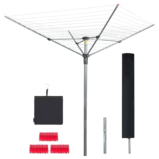 Best outdoor umbrella clothes dryer STO STO Adjustable Height Umbrella Clothesline