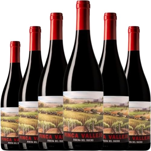Cune Finca Vallejo Vino Tinto Joven con Toque de Roble, Aromas Intensos y Sabor Frutal Ideal para Tapas, Carnes a la Parrilla y Platos Caseros| 6 botellas