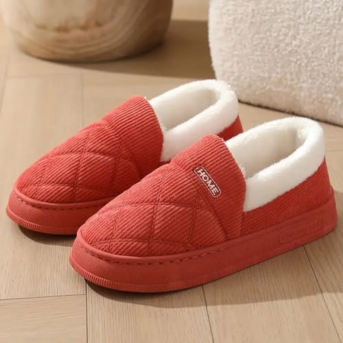 House Slippers for Women Men Fur Lined Cozy Warm Plush Fluffy Home Shoes Slip On Memory Foam Bedroom Slippers Indoor and Outdoor3