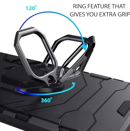 Image of AIBEX Armor Back Cover Compatible for Motorola G85 5G| Rugged Shockproof Case with Ring Holder & Kickstand | Military-Grade Protection | Magnetic Car Mount Compatible