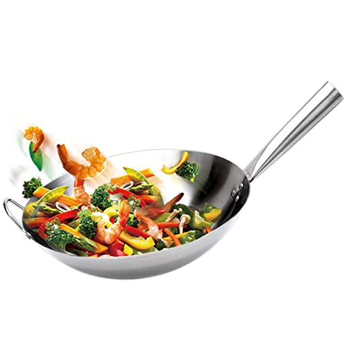 Wok acero inoxidable antiadherente 43 cm con mango miniatura 2