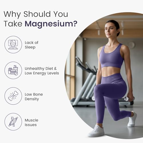 Image of Neuherbs Magnesium Bisglycinate Tablets 1600mg | Chelated High Absorption Form True Magnesium with Zinc & Vitamin C | Supports Sleep, Muscle Recovery & Joint Health | 120 Tablets
