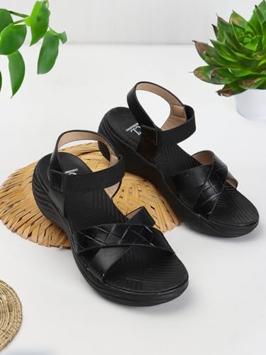 Image of Carlton London women's Lightweight Comfort Wedge Heel Slingback Sandals