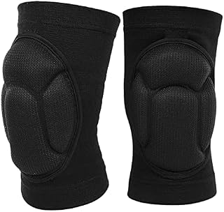 Protective Knee Pads,Thick Sponge Compression Knee Sleeves Anti-Slip Collision Avoidance Knee Sleeve for Women Men,Knee Braces for Volleyball Dance Yoga Black