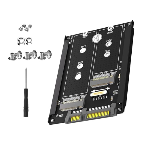 Oxtxuzdm SATA3.0 - Adaptador de disco de estado sólido doble de estado sólido a SATA3.0 de 6 Gbps, adaptador de tarjeta de enchufe convertidores para PC, laptop, laptop, SSDs convertidores