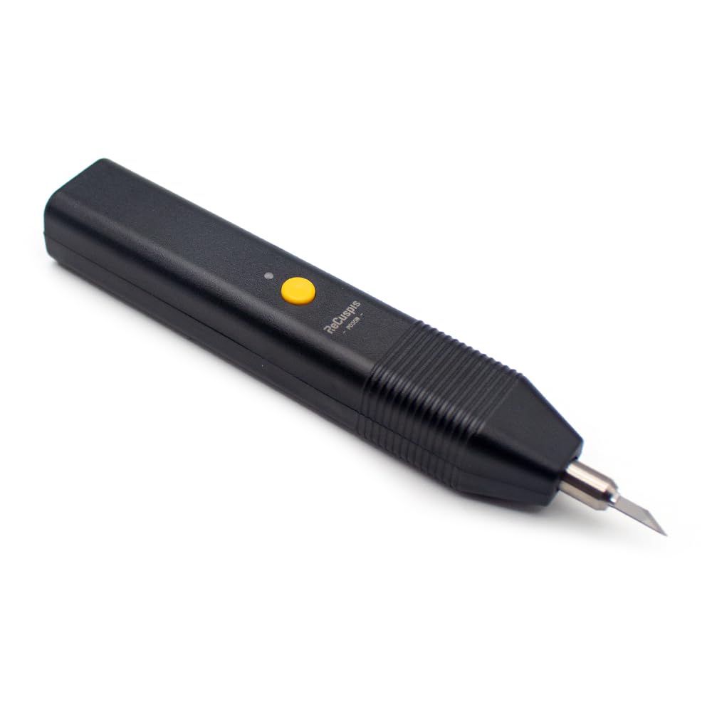 Cuchillo de Corte Ultrasónico, con 5 Cuchillas y Cargador Rápido PD, Cortador Manual Premium para Impresiones 3D/Madera/Plástico/PCB