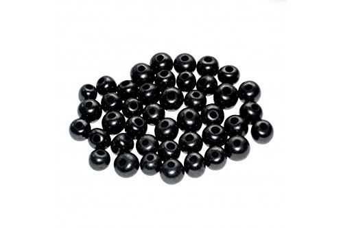Pack of 10. Shungite pearls, polished, approx. 0.8 cm, 0.5 g. Make yourself pendants or chains, with certificate.