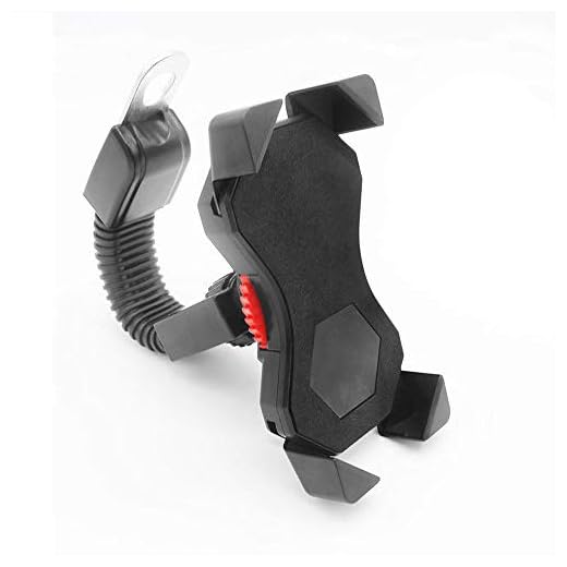 FEYG Porta Cellulare Scooter, Supporto Cellulare Per Moto Ruotabile a 360°Supporto Universale Smartphone Per Scooter Iphone,Per Dispositivi da 3.5-6.5 Pollici (Nero)