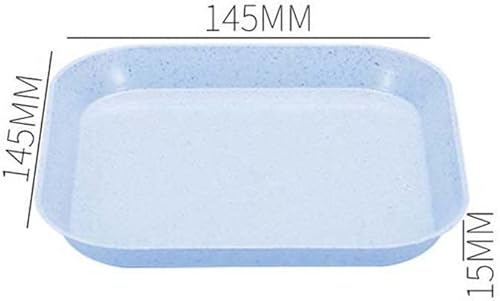 Miniatura 2 de 1 mini platos ligeros de paja de trigo reutilizables, aptos para lavavajillas y microondas, platos llanos irrompibles, sin BPA, para niños, adultos,