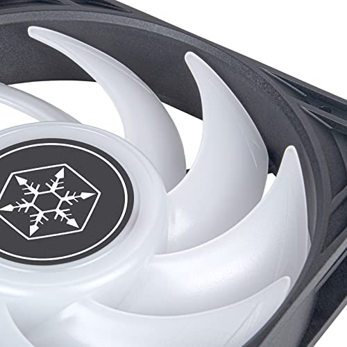 Image of SilverStone Technology Vista 120 ARGB Performance Enhanced 120mm PWM Fan with Addressable RGB (ARGB), SST-VS120B-ARGB