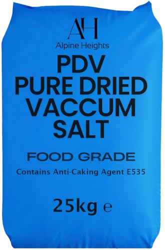 AH Pure Dried Vaccum Salt 25kg - Food Grade PDV Salt - Packaging May Vary | Ideal for Cooking Ponds & Water Softening