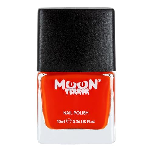 Halloween Nail Polish by Moon Terror | 10ml | Pumpkin Orange | SFX Make up, Special effects Make up, Nail Varnish