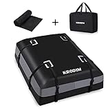 KRODIM Rooftop Cargo Carrier Bag Waterproof 15 Cubic Feet Car Top Carrier Roof Bag for All Vehicles...
