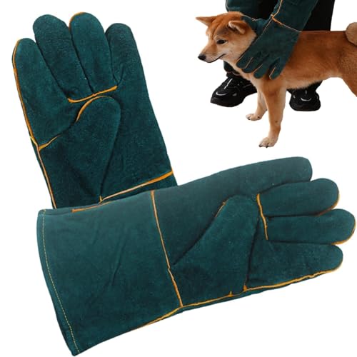 Guantes para manipulación de animales: guantes de serpiente resistentes a mordeduras, guantes multiusos para el cuidado de mascotas | Guantes Protectores para Manipulación de Perros, Gatos, Pájaros, S