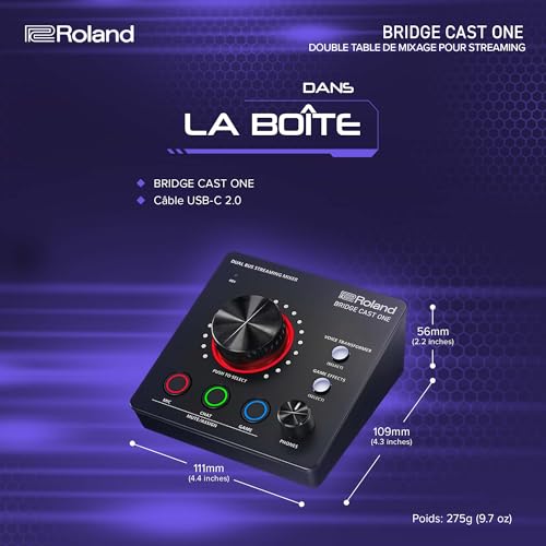 Interface de streaming Roland BRIDGE CAST ONE table de mixage audio dual pour gaming - 6